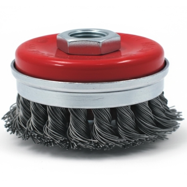 Cup Wire Brush Ø 125 mm M14 – Twisted Heavy-Duty Brush for Angle Grinders